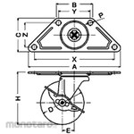 HAMMER CASTER 215G, with Universal Car Stopper (Nylon Integral Wheel)