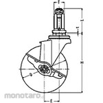 HAMMER CASTER 415 EU, Universal Vehicle (Nylon Car) with Stopper