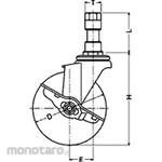 HAMMER CASTER 415 EX, with Universal Vehicle Stopper (Nylon Integral Wheel)