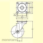 HAMMER CASTER 420 S Freedom Car (Nylon Integral Wheel)