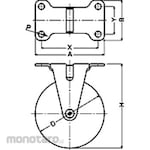 HAMMER CASTER 420Er, Fixed Car (Pp Wheel, Elastomer Car, B)