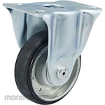HAMMER CASTER 420SR-1 Fixed Car (Iron Plate Wheel, Rubber Car)