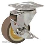 HAMMER CASTER Caster Polyurethane Stainless Steel Swivel with Brake (Kastor PU)