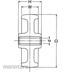 HAMMER CASTER Wheel (Nylon Wheel) 429S-N
