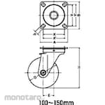 HAMMER CASTER Wheel Nylon 420S Flexible Roller Bearing (Roda Nilon)