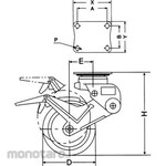 Nansin Foot Master Impact Absorbing Casters, Urethane Cars (Roda Caster Plat Datar)