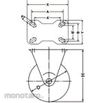 Nansin Plate Type Fixing, Phenolic Car (Roda Caster Plat Datar)