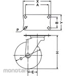 Nansin Plate Type Freely, Nylon Car (Roda Caster Plat Datar)