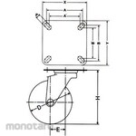 Nansin With Plate Type Universal Stopper, Monomer Casting Nylon Car (Roda Caster Plat Datar)