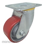 Vintech Rollen Roda PU Flat Besi Cor Heavy Duty Hidup