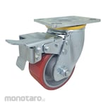 Vintech Rollen Roda PU Flat Besi Cor Heavy Duty Rem