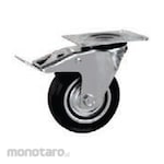 Wipro Roda Karet Swivel+Brake with Nylon Plain Bearing