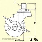 HAMMER CASTER Nylon Swivel Wheel with Stopper Screw-In Type Caster (Roda Kastor)