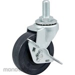Nansin Screwed-in Sel Flexible Car (Rubber Wheel) with Stopper (Roda Caster Berulir)