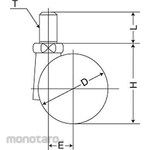 Nansin Two Wheels, Nylon Car (Roda Caster Berulir)