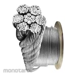 POWERTEC Wire Rope 35xK7 + WSC Compacted Galvanized (Tali Kawat Sling)