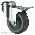 Atlas Braked Swivel Bolt Hole Rubber Tyre