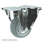 Atlas Workholders Stainless Steel Fixed Plate Rubber Castor
