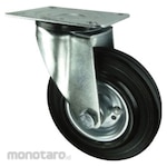 Atlas Workholders Swivel Plate Rubber Tyre, Steel Centre