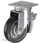 HAMMER CASTER S Series Flexible Total Lock Rubber Car 125mm