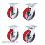 KRI Cast Iron Polyurethane Medium Duty Caster Set