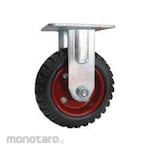 ROHA Rubber Caster Ribbed Fixed