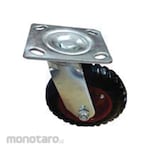 ROHA Rubber Caster Ribbed Swivel