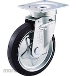 TRUSCO Press Caster Rubber Wheel, Brake