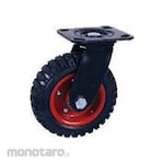 Wipro Roda Karet Swivel Heavy Duty Corrugated with Steel Iron Core & Double Ball Bearings