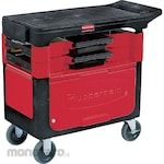 Rubbermaid Trades Cart with Locking Cabinet includes 2 Parts boxes and 4 Parts bins