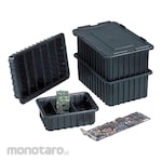 LEWISBINS Conductive Container Box with Divider and Lid