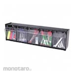 Deflecto Tilt Bin for Storage,5 Bins,Black (Rak Baut / Rak Komponen)
