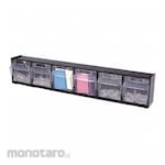 Deflecto Tilt Bin for Storage,6 Bins,Black (Rak Baut / Rak Komponen)