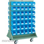 TRUSCO Panel Container Rack (Double-sided Caster type) (Rak Panel Komponen)