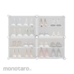 AONEZ 2 Row 4 Layer Shoe Cabinet