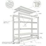TRUSCO M5 type Medium-Duty Boltless Shelving 5-Stage 900x471 (Rak Besi / Rak Gudang)