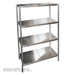 FOTEC 4 Tiers Solid Shelf Stainless Steel (Rak Stainless / Rak Gudang)