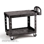 Rubbermaid Heavy Duty Ergo Handle Utility Cart Flat Shelf