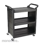 Rubbermaid Service Cart With Swivel Casters And End Panels (Troli Layanan / Kereta Dorong)