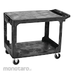 Rubbermaid Trolley Heavy Duty Flat Handle Utility Cart 2 Shelf (Troli Barang / Troli Utility)