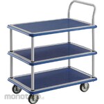 TRUSCO Trolley Pressed Steel Platform Truck Donkey Cart (Single Handle 3 Shelf) (Troli Barang Tingkat)