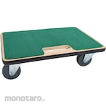 monotaro Trolley Wooden Flat Carriage (With Rubber Wheel / Slip) (Troli Barang Dolly)