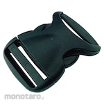 YUTAKAMAKE Flat belt metal fittings side release buckle streamlined for 38mm width (1 piece included) (Kunci Jepit Tas)