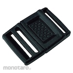 YUTAKAMAKE Flat belt metal fittings, front release buckle, for 15mm width (1 piece included) (Ring Jalan Plastik)