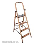 FIXSTEPS Ladder Folding Aluminium with Wood Pattern (Tangga Pijakan Lipat)