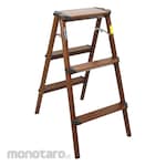 FIXSTEPS Step Ladder Portable Aluminium with Wood Pattern (Tangga Pijakan Lipat)