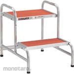 TRUSCO Aluminum Work Stepstool with Adjuster (Tangga Pijakan / Tangga Platform)