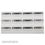 RS PRO Adhesive Pre-Printed Black Label-Calibrated