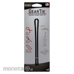 NiteIze Gear Tie Reusable Rubber Twist Tie 12 in. - 2 Pack - Black