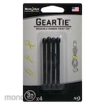 NiteIze Gear Tie Reusable Rubber Twist Tie 3 in. - 4 Pack - Black